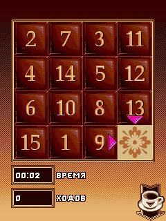 Chocolate Fifteen Puzzle